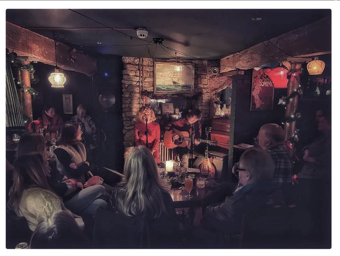 Beth Rowley performing at Night River before an intimate audience